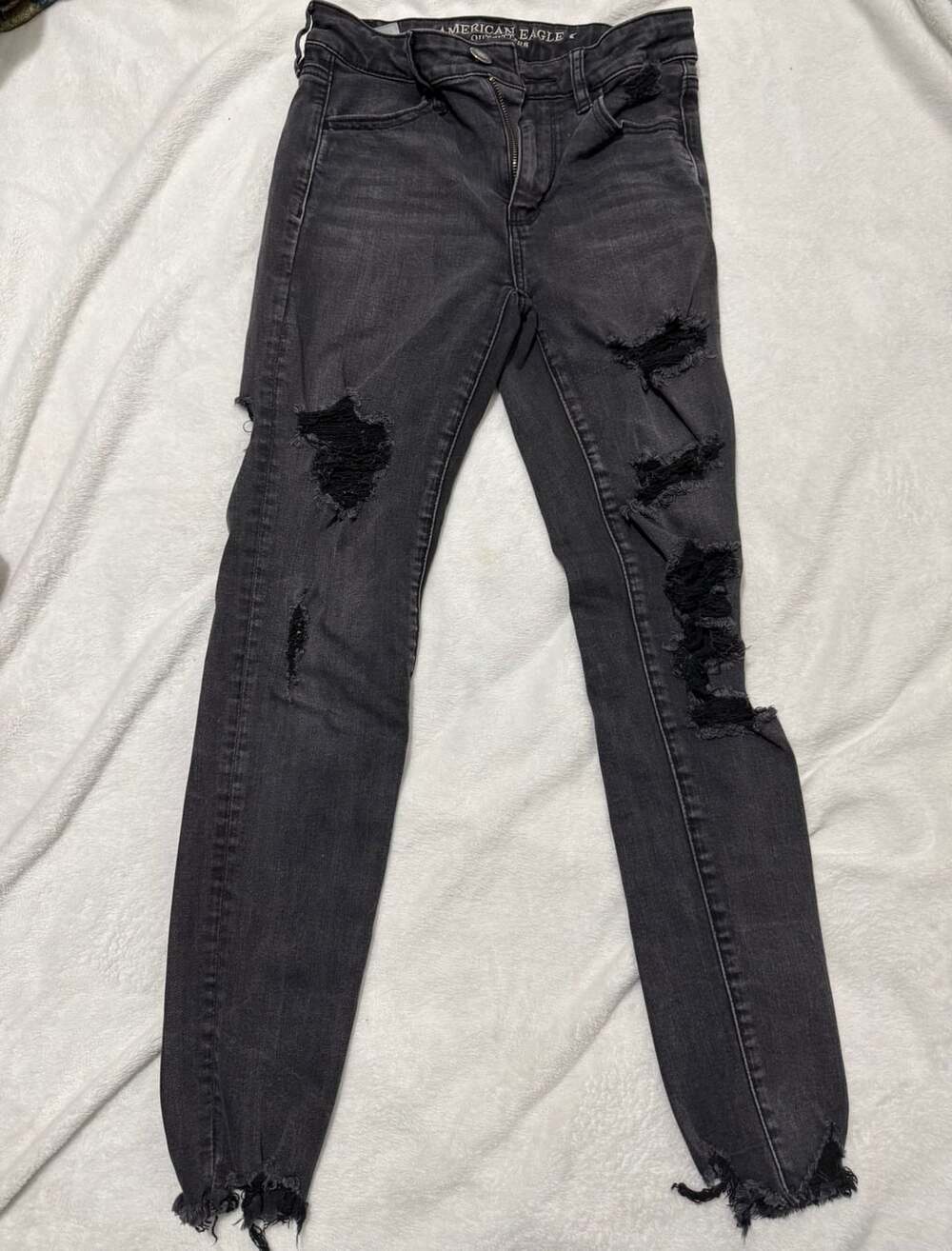 American Eagle Super Stretch X Hi Rise Jegging Size 4 Black